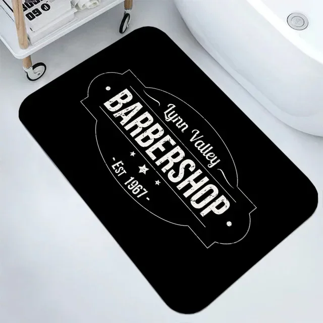 Barbershop Decoration Entrance Doormat Carpet for Living Room Decor Barber Bedroom Floor Mat Barbershop Welcome Mat Veranda Rugs
