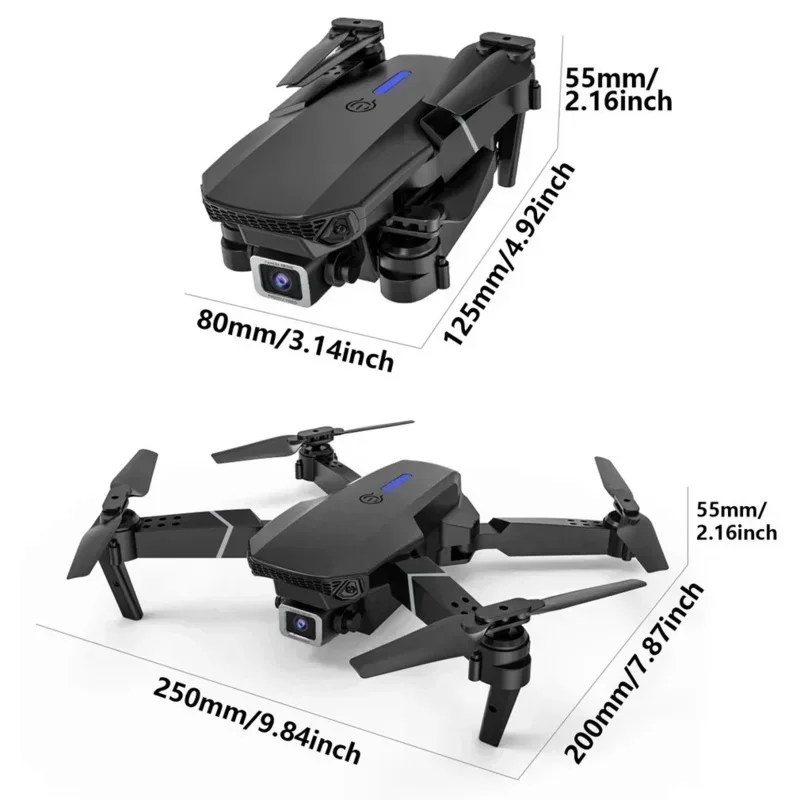 

With Wide Angle HD 4K 1080P Camera Height Hold RC Foldable Quadcopter Dron Gift Toy New Quadcopter E525 WIFI FPV Drone