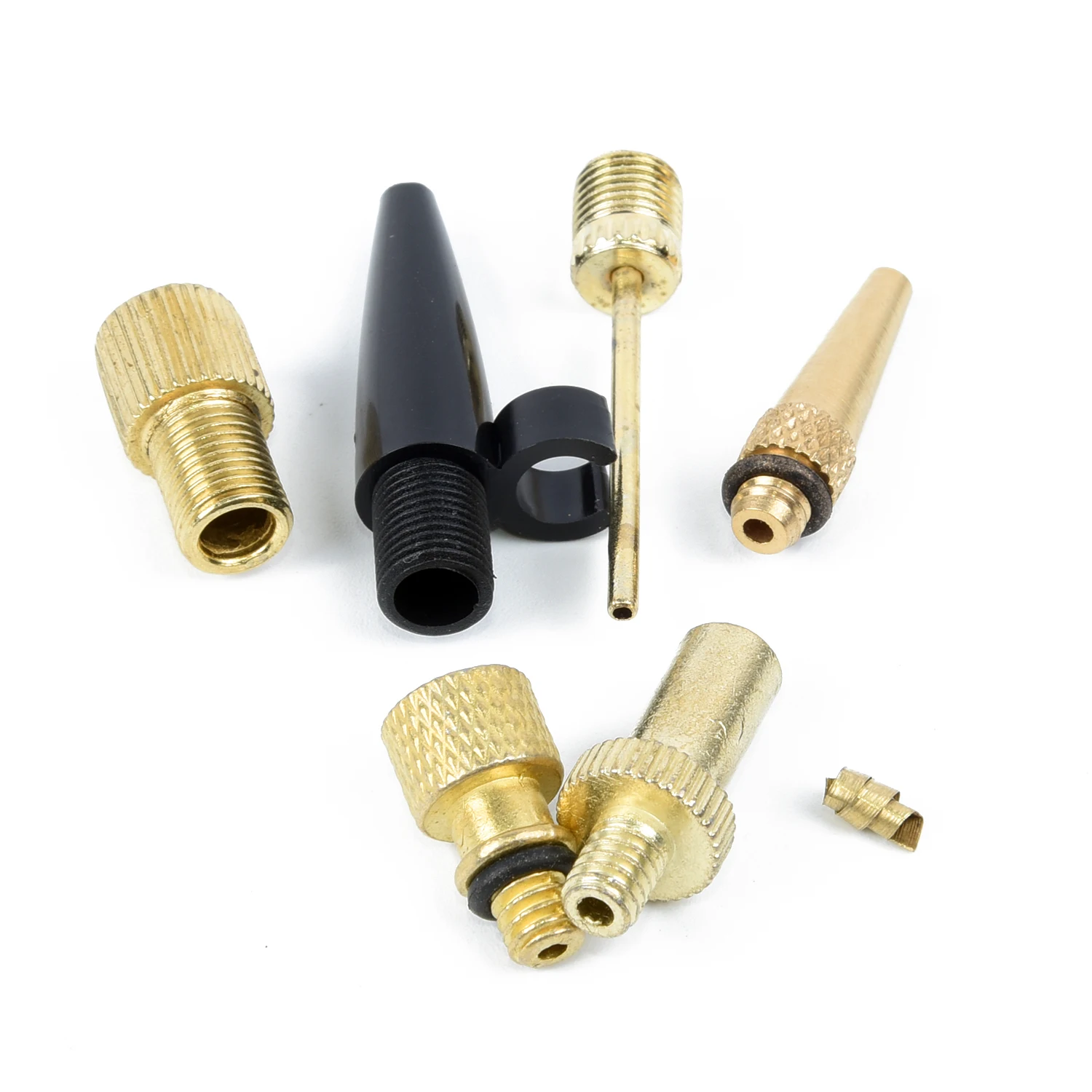 Inflatable Needle 6pcs Inflatable Needle Nozzle Air Valve Adapter Pump Parts For Football Bicycle Bike Tire Alloy Wheel Valve Cycling Accessories