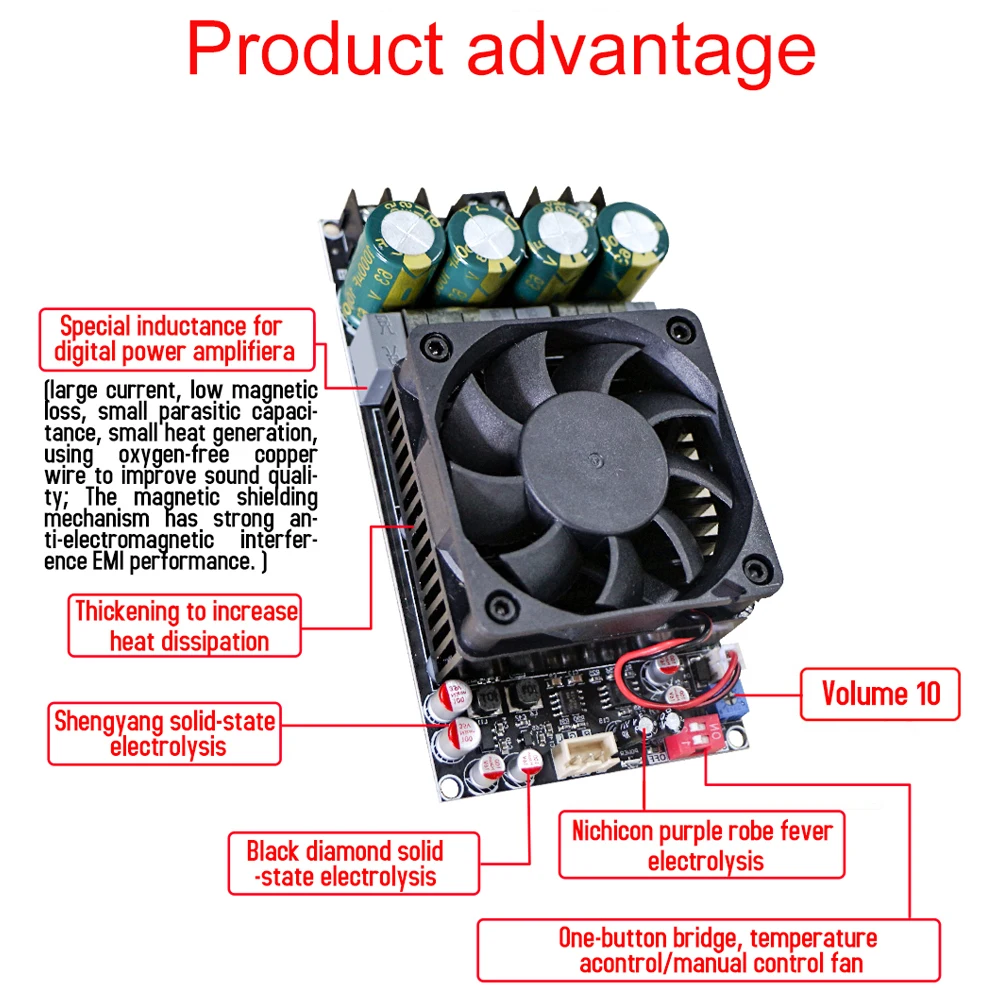 ZK-3002 Pure Rear Level Digital Amplifier Board Stereo 300Wx2 TPA3255 Bridged Mono 600W AMP Audio Music Power Amplifier Board audio amplifier board stereo amplifier