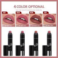Matte 4-Color Lipstick Pen, Waterproof Long-Lasting, Easy Apply, Non-Fading, Multi-Look Lip Makeup, Unisex, Safe & Certified 3