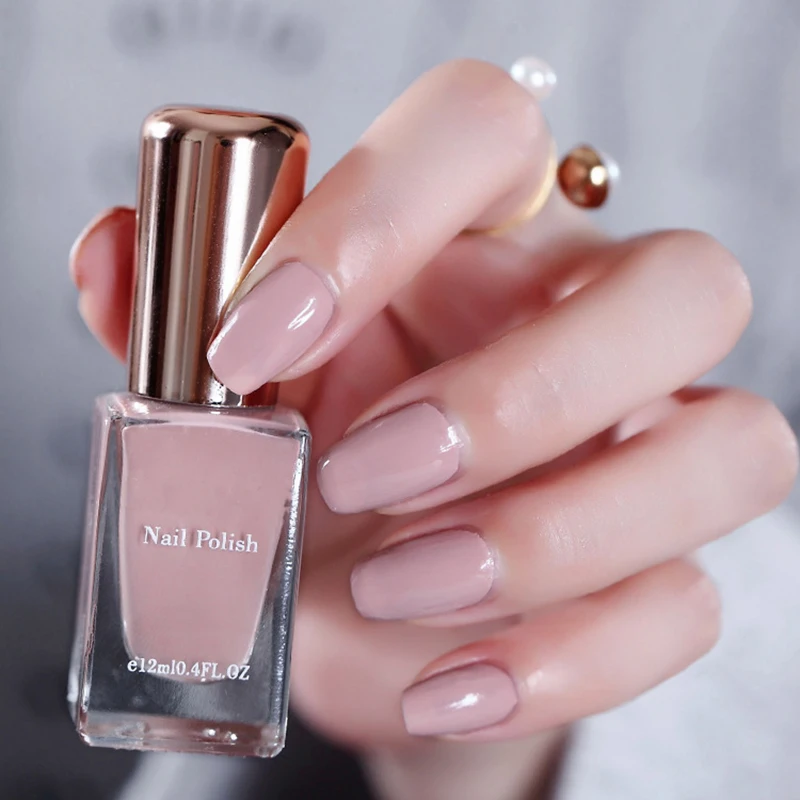 Peel Off Nail Polish Nude Series Waterborne for Women 12ml Easy to