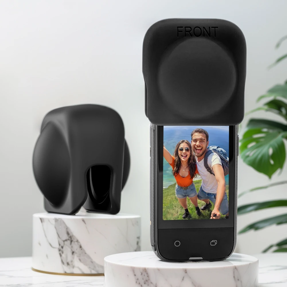 실리콘 렌즈 캡 보호 커버, 긁힘 방지 보호 케이스, 낙하 방지 내마모성, Insta360 X4 파노라마 스포츠 카메라용