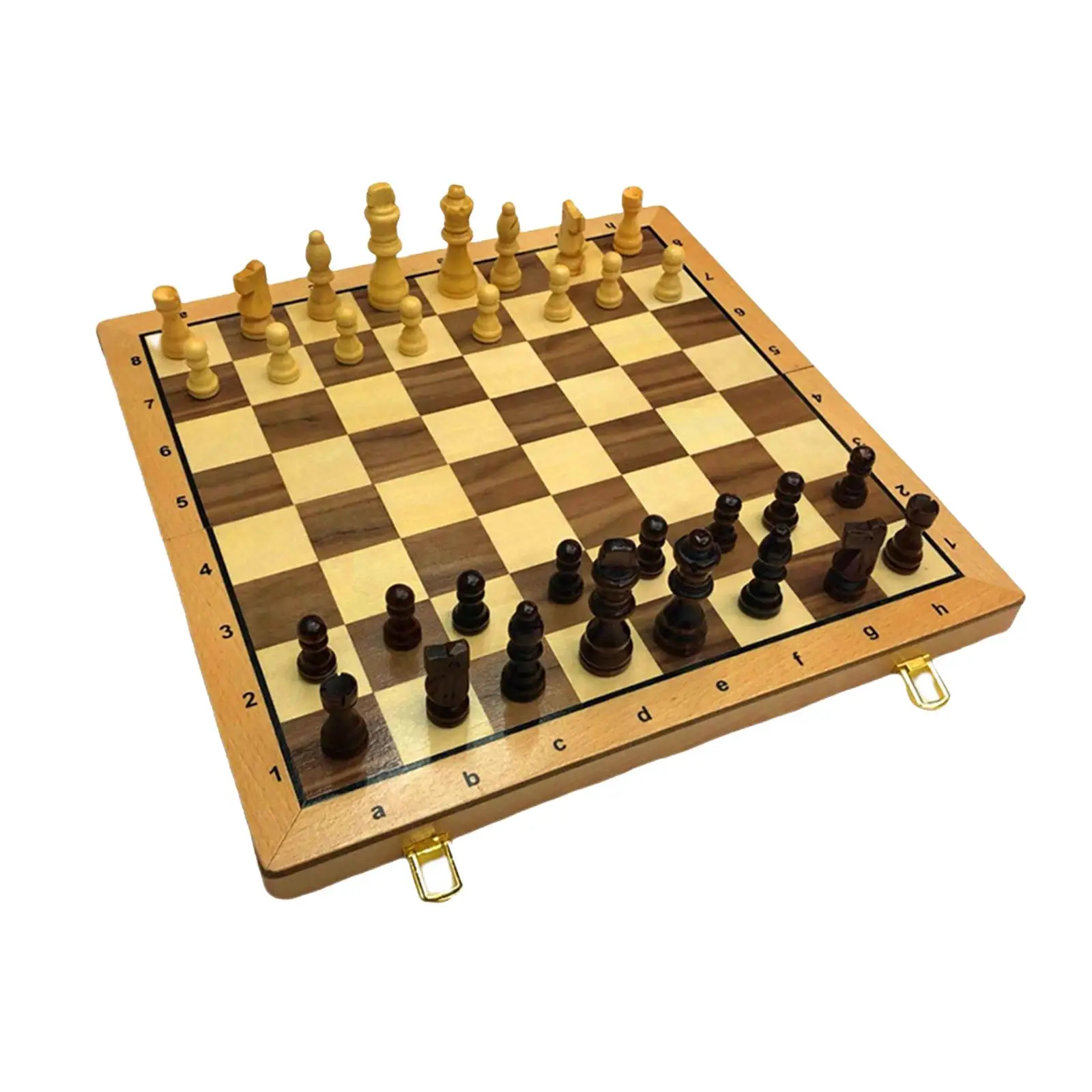 Jogo de tabuleiro de xadrez de madeira, conjunto de caixa de madeira com  proteção ambiental, tinta verde natural, entretenimento - AliExpress