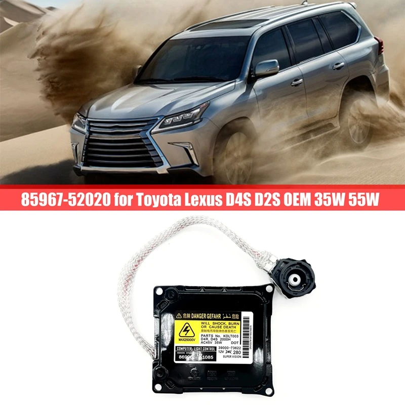 

85967-52020 Xenon Ballast Headlight Ballast Module For Toyota Lexus D4S D2S 35W 55W