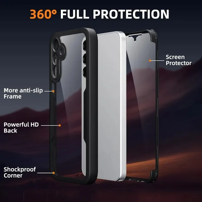Crystal Clear 360° Full Body Screen Protector Case - Shockproof Cover