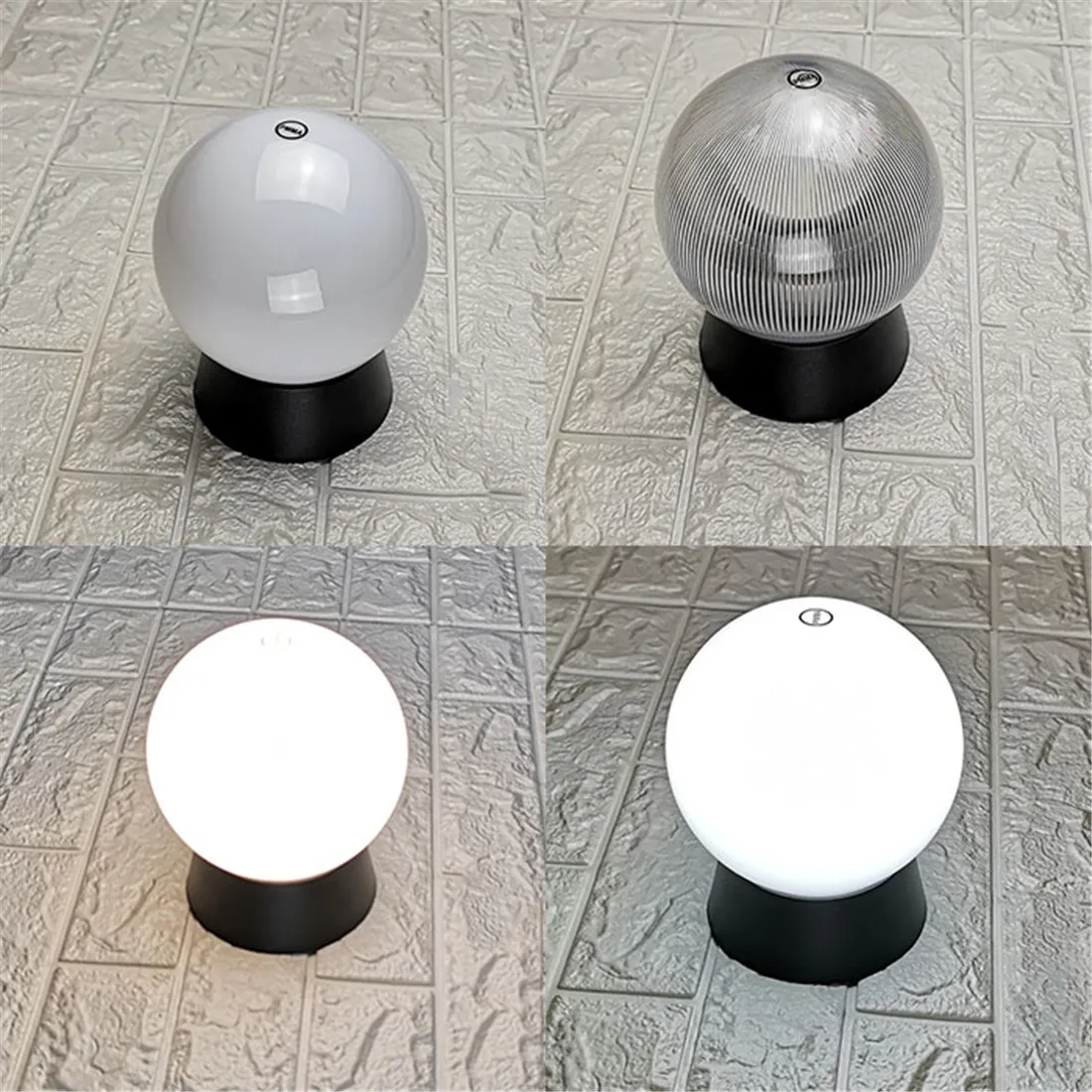 Outdoor Post Lamp Black Globe Shade Deck Lights Anti UV Fence Pillar Light for Yard Porch Dock Exterior Lantern Lighting 5