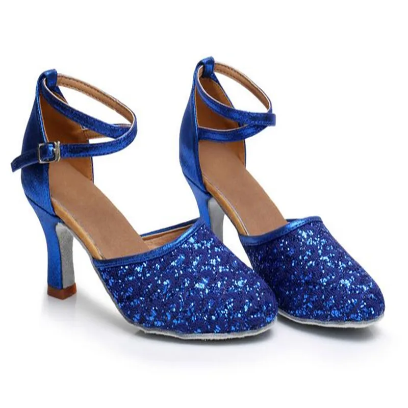 glitter salsa dance shoes women latin dance shoes women salsa ballroom  shoes blue silver zapatos baile latino mujer - AliExpress