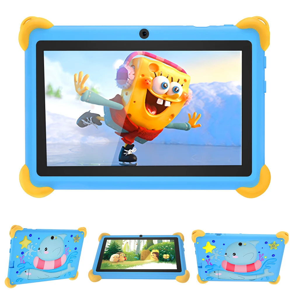 5G Wi-Fi 7 Inch Kid Tablet 4GB RAM 64GB ROM 4000MAH Battery Dual Camera Children's Android 12 Gift Kids 3