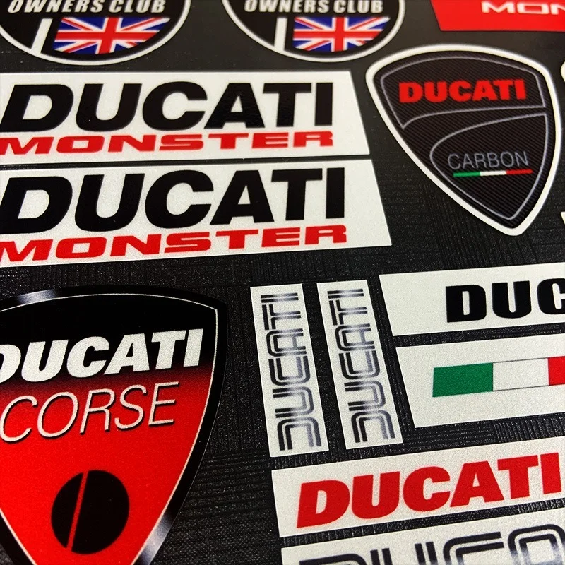 Reflective Motorcycle Stickers Ducati Corse Logo Decals for Ducati Monster Multistrada Diavel Superbike Motorcycle Accessories