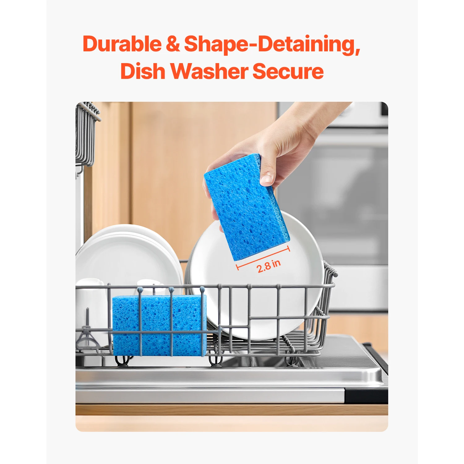 SucceBuy Sponges 12 Pcs Durable Natural Kitchen Sponges with Honeycomb Structure & Quick Water Absorption Fit for Home Cleaning