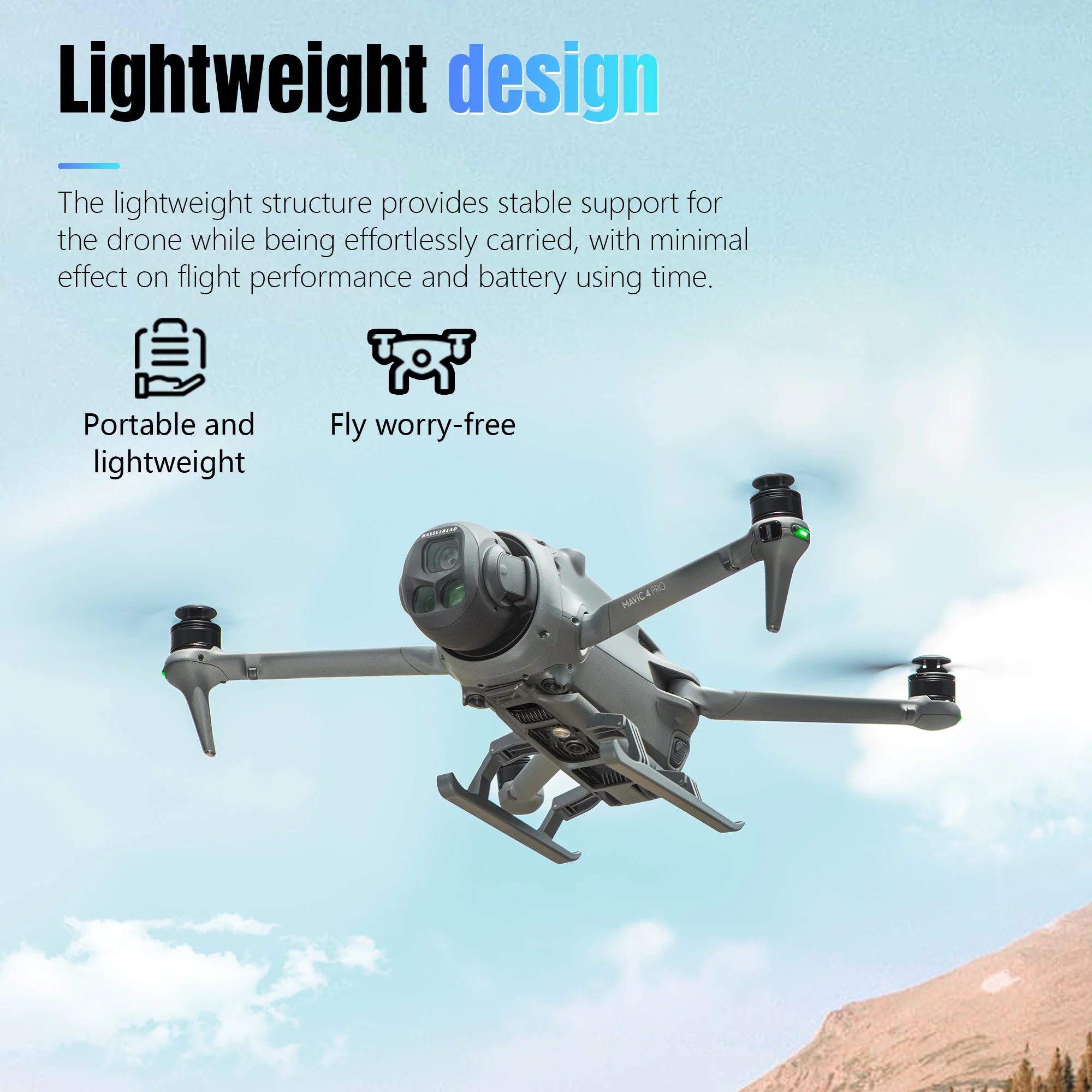 รูปสินค้า ขาตั้งกล้อง DJI Mavic 4 Pro พับได้ ถอดเร็ว ป้องกันโดรน