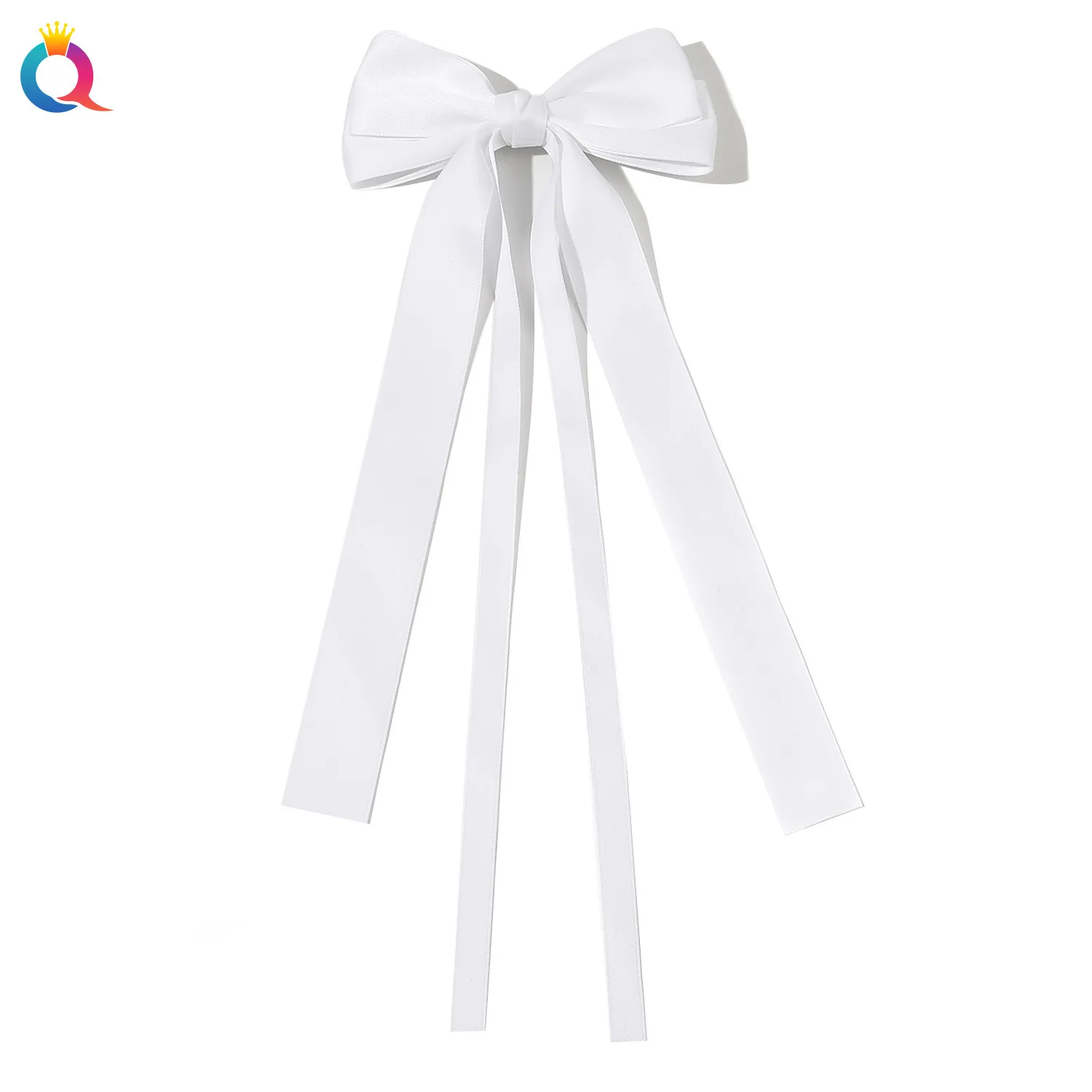 Korea elegante lange Band Bogen Haarnadeln Frauen Mädchen Haars pange Bobby Pin Bowknot Haars pangen Zubehör Haars pange Kopfschmuck Kopf bedeckung – Detail 12