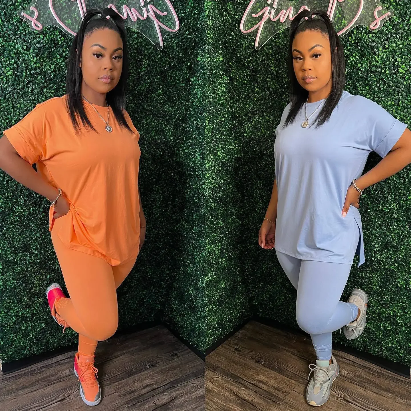 Solid V Neck Casual Loose Long Pant Set 2024 Summer 2 Two Pcs Sets Casual Tracksuits Street Outfits -- Color : Ivory - Size : XL