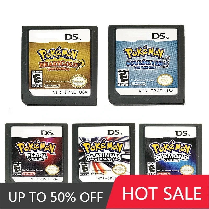 

Hot Sale NDS Game Cards 23in1 Mageman Kirby 3DS NDSi,Pokemon Series Gold Heart Silver Soul White Gold Pearl Diamond Cards