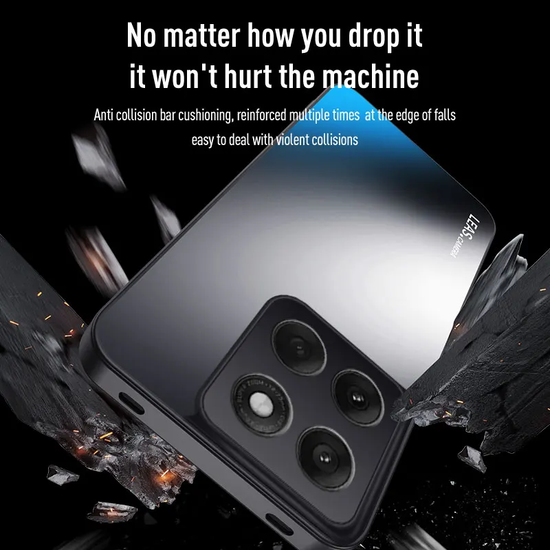 Matte Luxury Skin-Feel Hard Case with Lens Protection and Anti-Fall Design