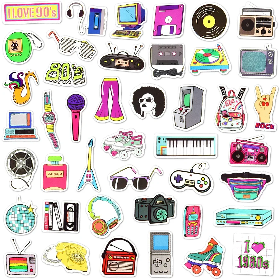 10/30/70PCS Classic 80s90s Stickers Retro Nostalgia Sticker for