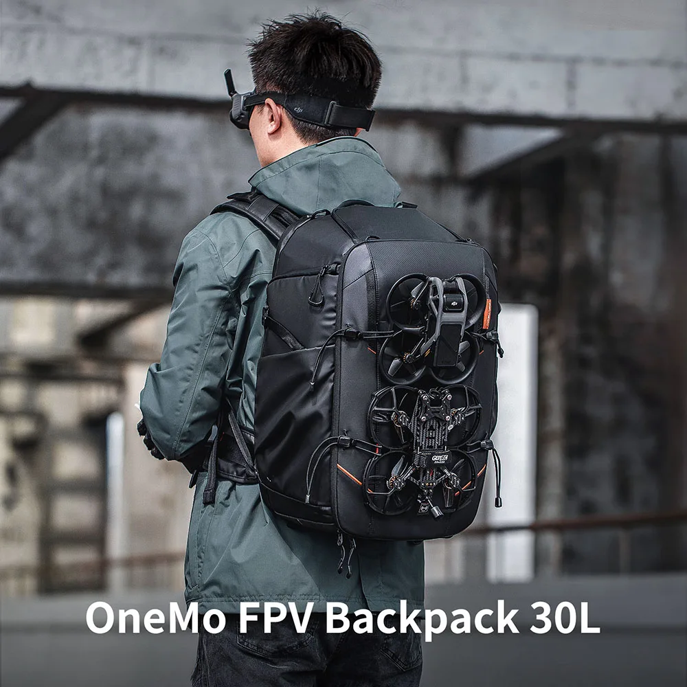 OneMo Drone-Backpack 30L PGYTECH for DJI FPV Professional Waterproof Backpack Travel Bag for FPV Racing Quadcopter/FPV goggles