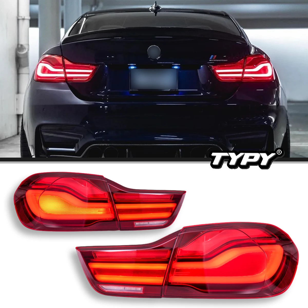 TTY-bmw 4シリーズ用ダイナミックターンシグナル,LEDテールライト,変更 