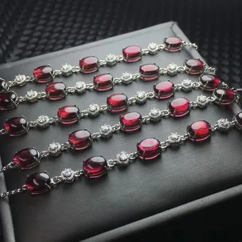 Unit One Bracelet 925 Silver With Hot Selling Good Quality Natural Garnet Crystal Healing Bracelet For Jewelry Gift 1
