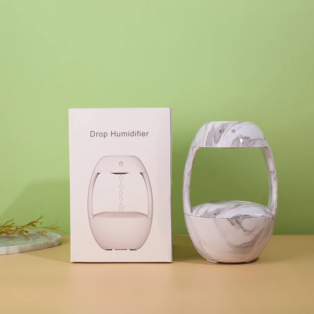 Large Capacity Humidifier with Marble Pattern Design, Anti Gravity Water Droplet Humidifie 3