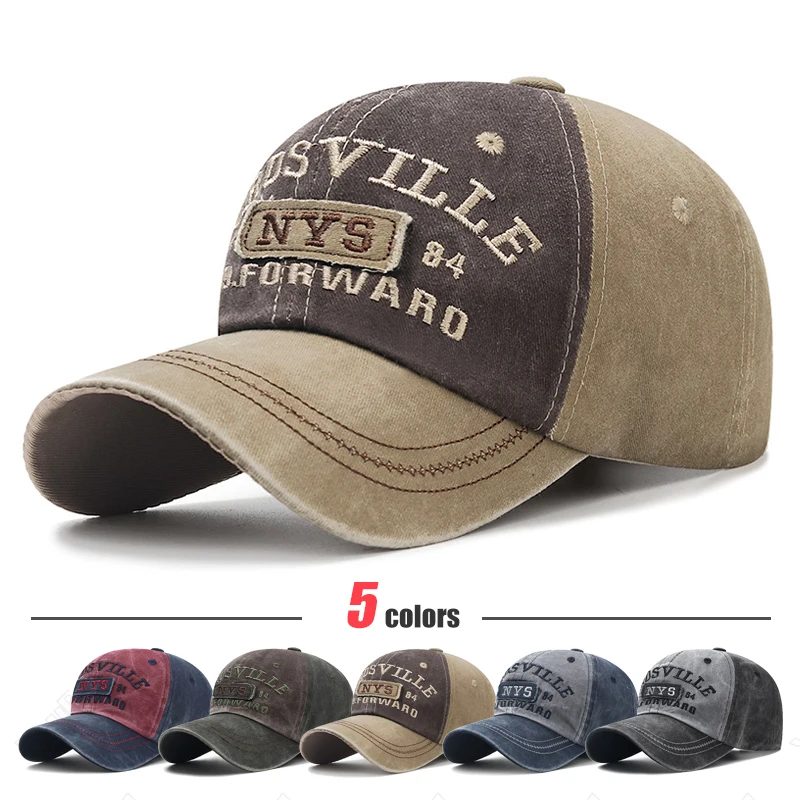 Baseball Caps Washed Old Letter Embroidered Caps Outdoor Fashion Personality Street Sun Visor Baseball Cap