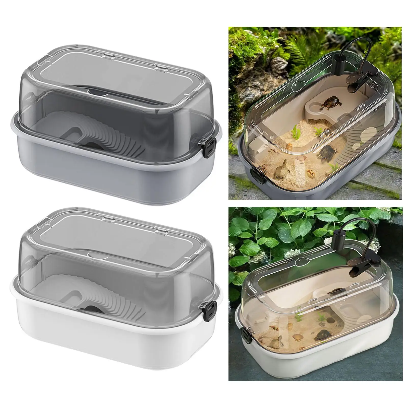 Turtle Aquarium Prevent from Escaping Large Space Tortoise Aquarium Habitat for Crayfish Hermit Crabs Tortoise Terrapin Lizards