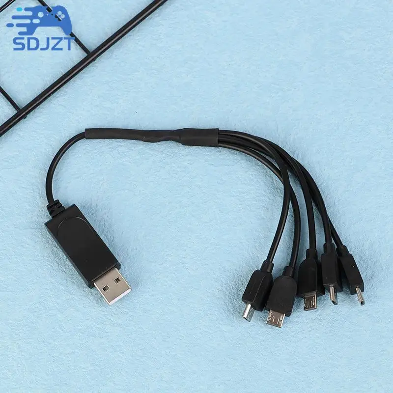 다기능 충전 케이블, Rc 드론 리튬 배터리 충전기 액세서리, E58 XS809 배터리용 5 in 1 충전기, 3.7V 500mAh, 1PC