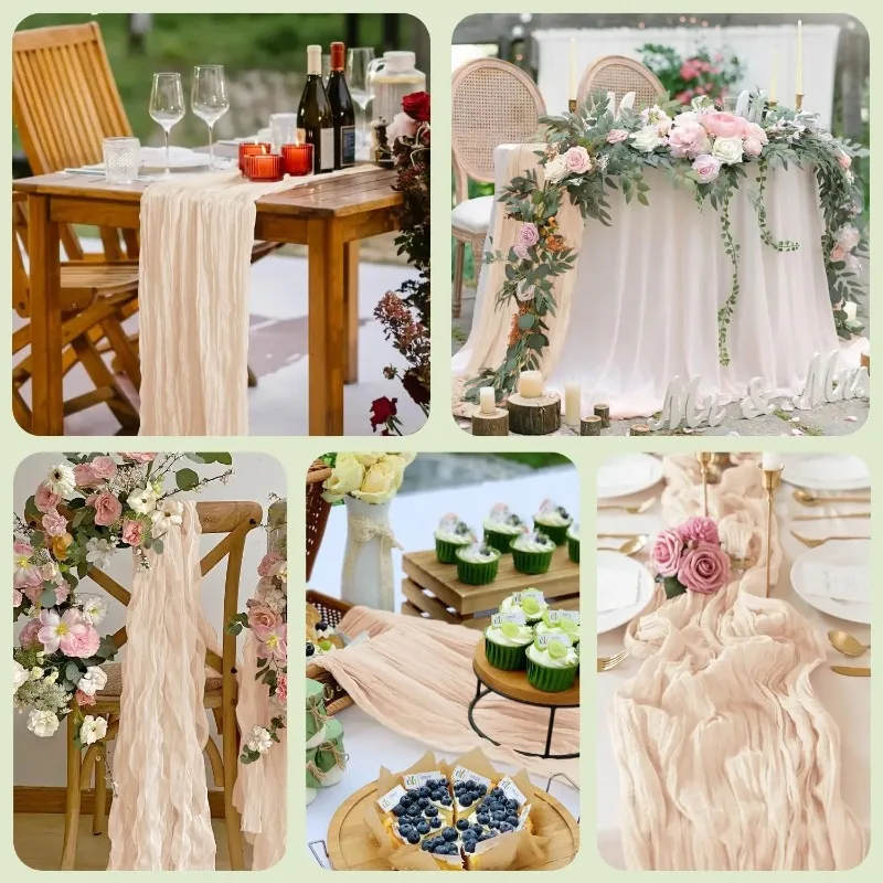 Translucent and Elegant Gauze Fabric Is Suitable for Spring Celebrations Easter Celebrations and Engagement Party Decorations