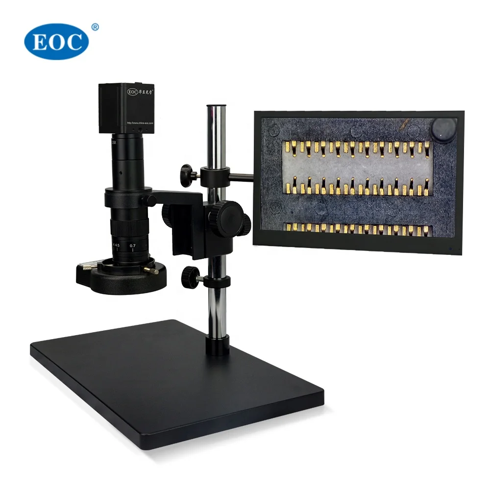 EOC 산업용 16MP H-D-M-I 광학 비디오 디지털 현미경 (PCB 단안 디자인용, 13인치 LCD 화면 탑재, 경쟁력 있는 가격)