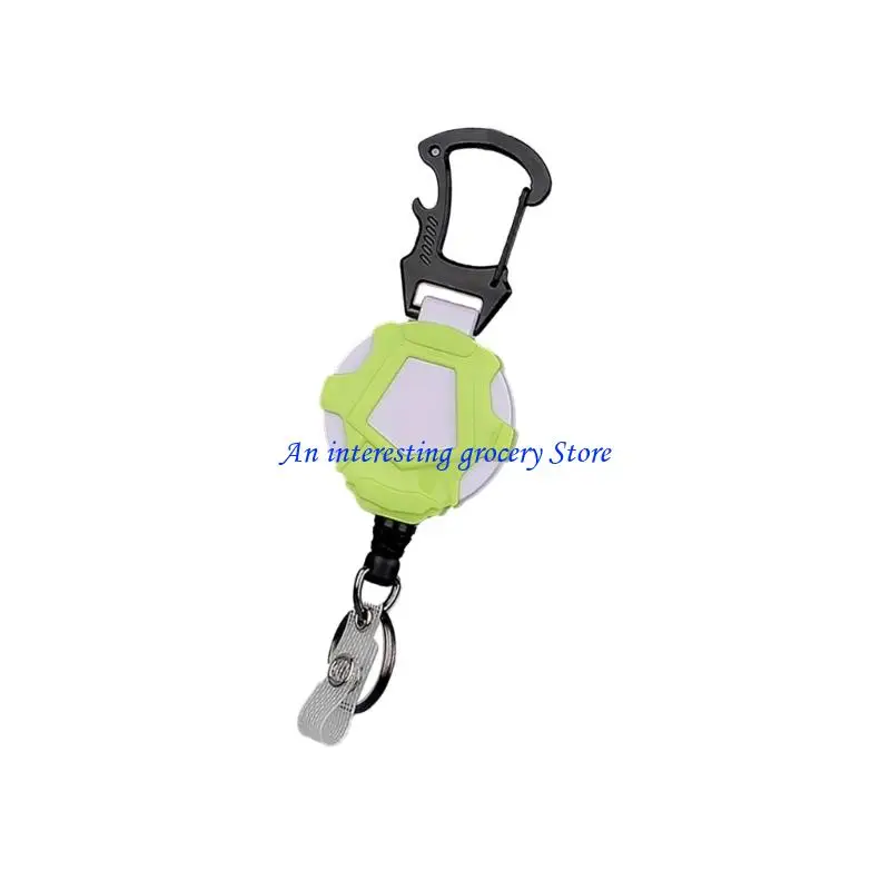 652d Retractable Keychain Heavy Duty Carabiner Abzeichenhalter Outdoor Keychain Tool – Detail 8