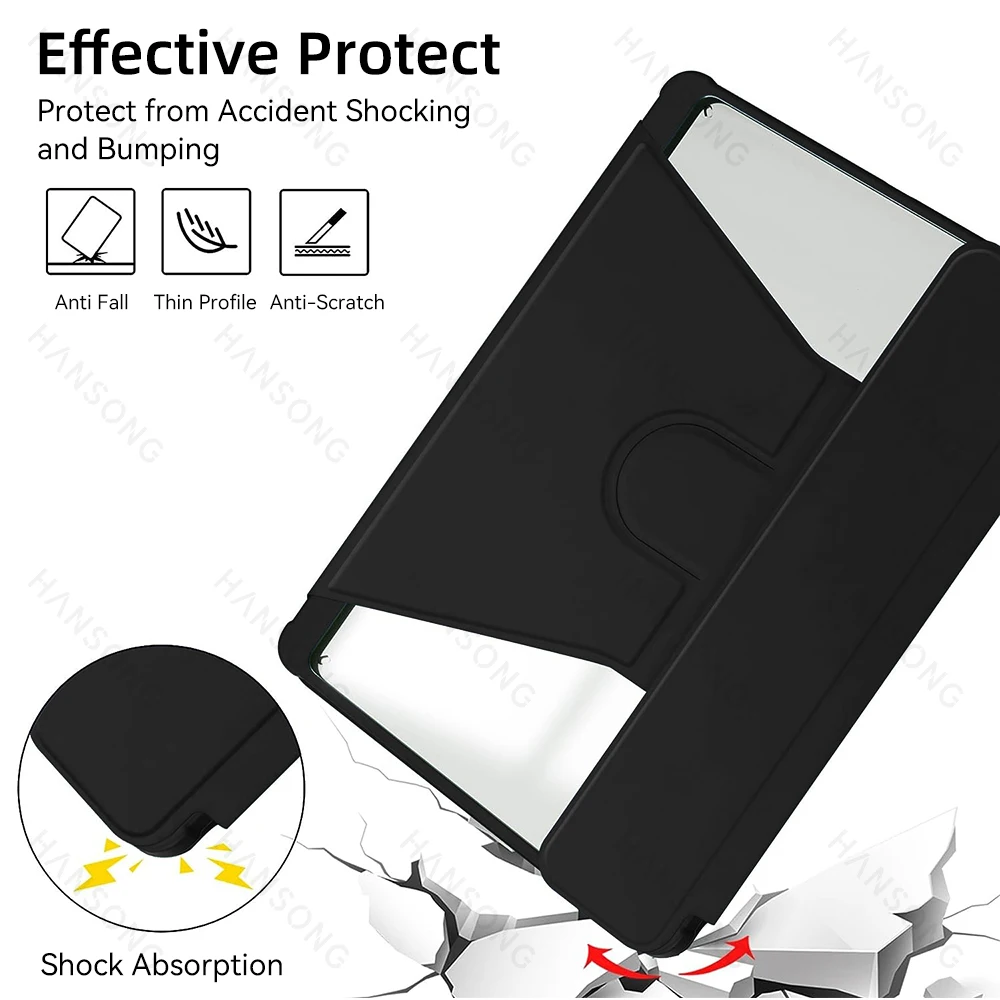 Teclado Transparente para Samsung Galaxy Tab 360 ° Tampa Rotativa s9 11 Sm-x710 Sm-x716 s9 Plus 12.4 Sm-x810 Sm-x816 Case - Imagem 5