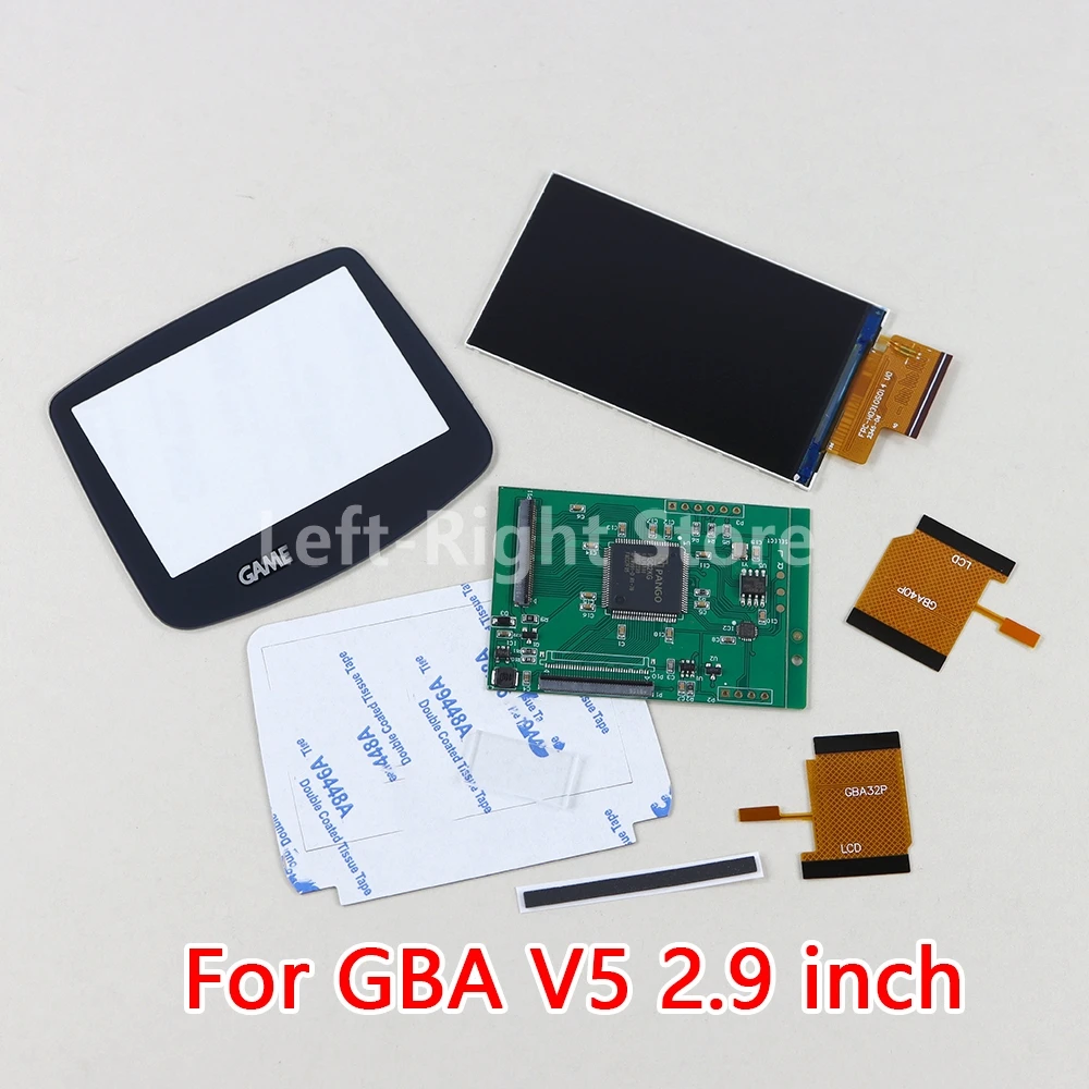 

1set IPS Backlight LCD Display Screen Adjustable Brightness For GBA High Light Screen V5 2.9 inch Levels For GameBoy Advance