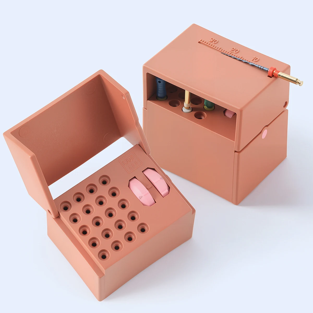 10/20 Löcher Dental Endo Dateien Desinfektion Box Autoklavierbar Mit Speicher Halter Mess Zähler Mundpflege Werkzeuge AZDENT – Detail 9