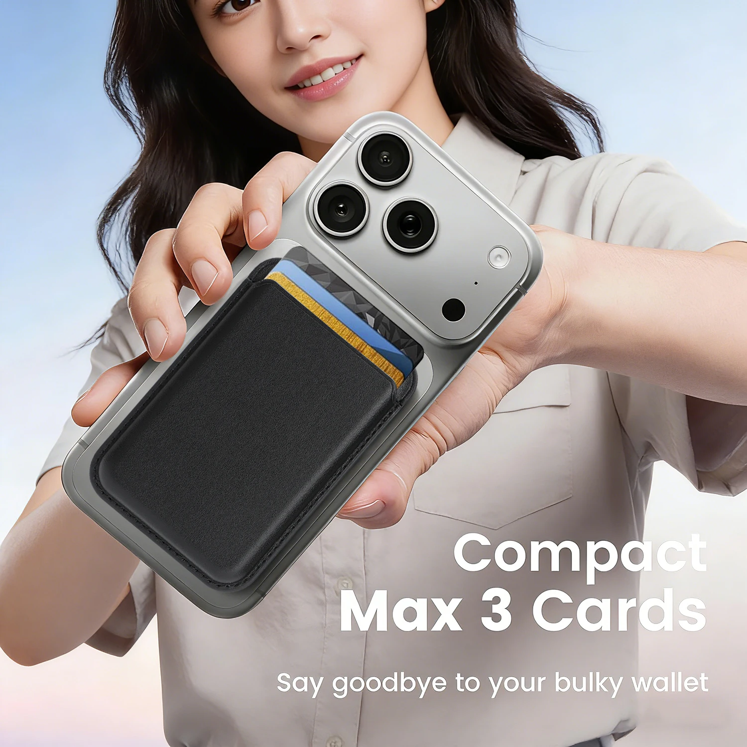 Magnetic Multi-Color Card Holder with Comfortable Grip