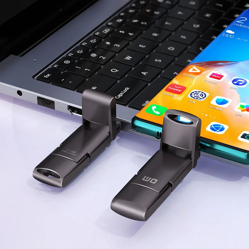 US020 High Speed Dual Port Type C Solid Flash Drive Transfer speed upto 1000MB/S