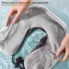 28*26cm Travel Pillow U-Shaped Neck Pillows Breathable Non-Fading Sleeping On Airplanes Memory Foam Neck Support With Zipper 4