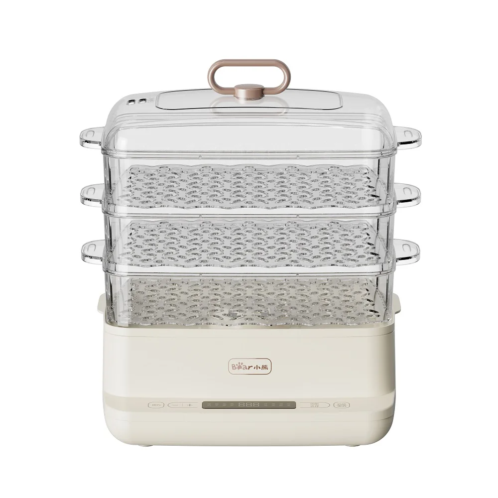 Bear 12L Electric Food Steamer Meal Warmer Multifunctional Snake Cooking Heater Pot Steamed Bun Seafood Steam Cooker Egg Poacher