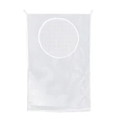 Collapsible Mesh Laundry Basket and Wall - Mounted Storage Organizer (White)