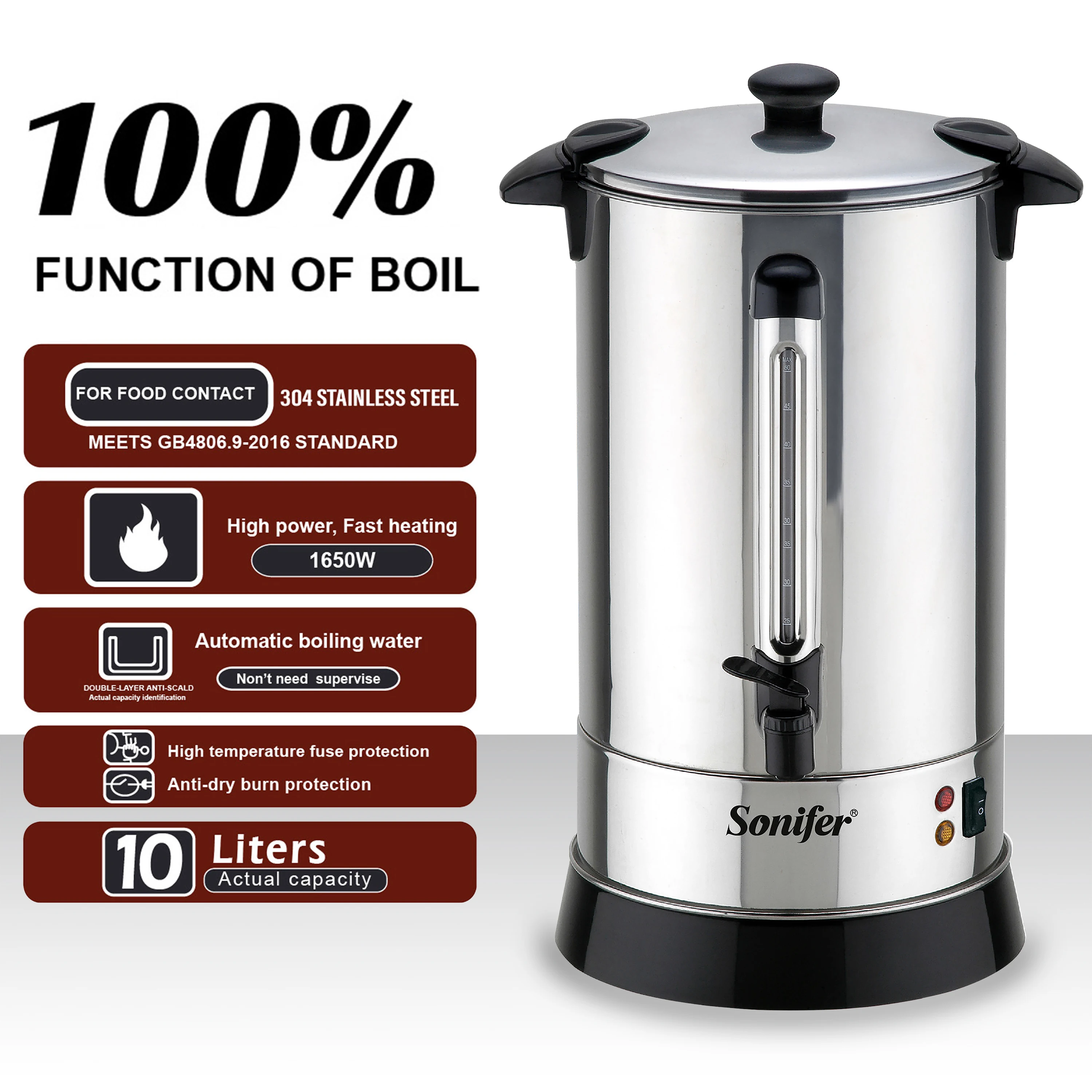 10L Electric Kettle Tea Coffee Thermo Pot Kitchen Smart Whistle Kettle Samovar Sonifer 2
