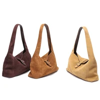 New Winter Women's Natural Suede Leather Bags Female Soft Cowhide Durable Crossbody Shoulder Bag Ladies Fashion Commute Handbags
