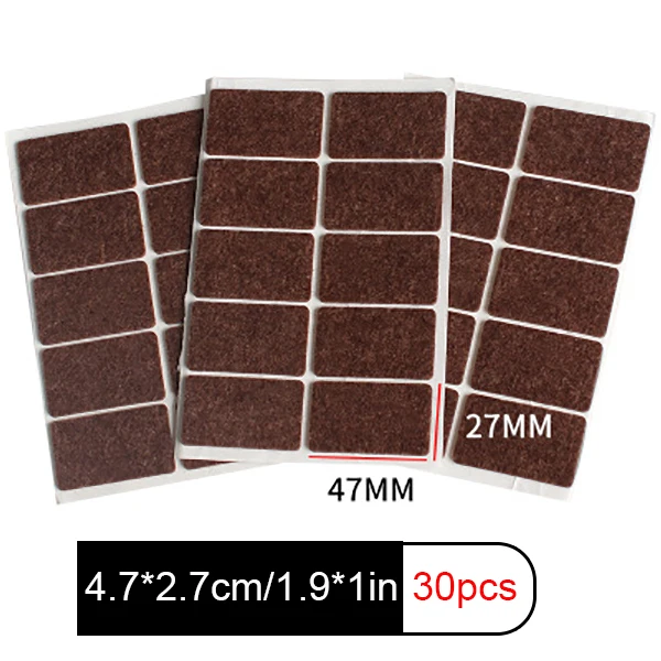 25mm Square Self Adhesive Non Slip Furniture Felt Pads - View #2
