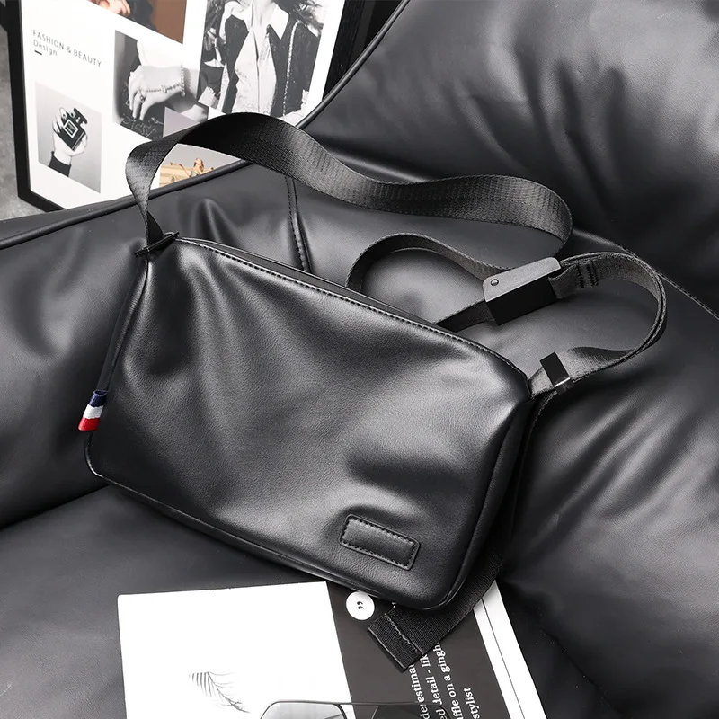 Frosted Pu Leather Crossbody Bag Men Retro Fashion Men\'s Shoulder Messenger Bag Daily Square Bag Riding Back Pack Shoulder Bags