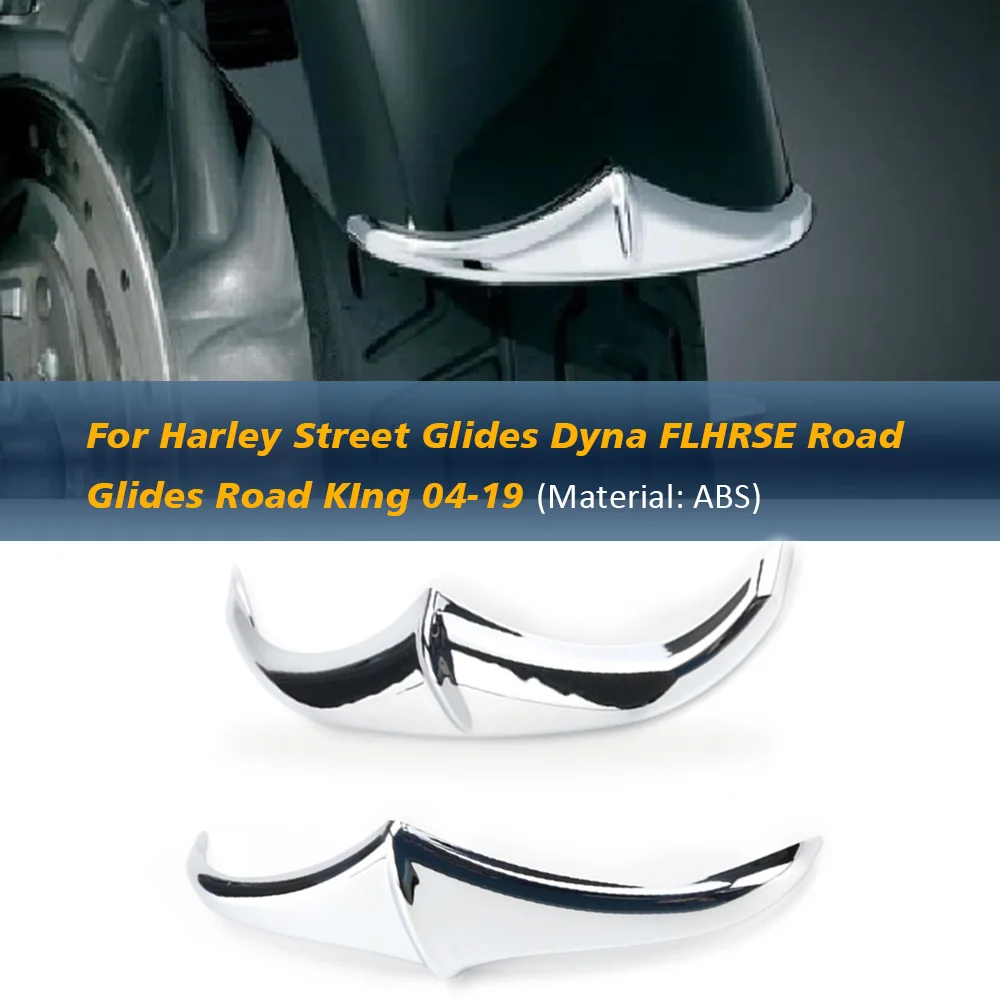 

Motorcycle Chrome Front Rear Fender Tip Trim Case for Harley Road Street Electra Glide Road King FLHXI FLHX CVO FLTR FLTRI