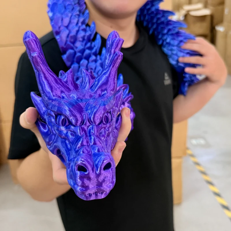 71-Inch 3D Printed Large Chinese Dragon Model, Perfect for Halloween and Christmas Gifts, Festive Display, Decorative Figurine
