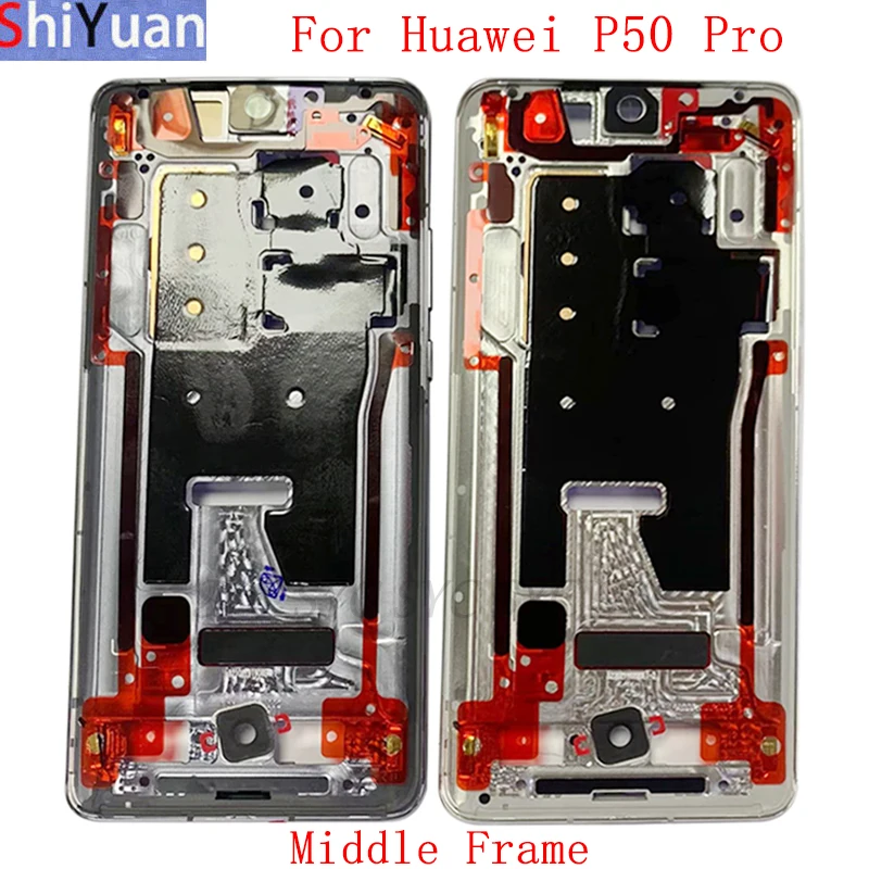 

Housing Middle Frame LCD Bezel Plate For Huawei P50 Pro Phone Metal LCD Frame Replacement Parts
