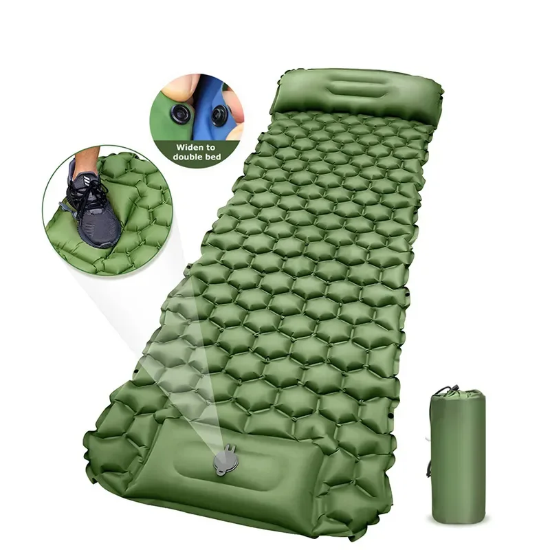 Tenting Inflatable Mat with Pillow&Pump Splicing Inflatable Mattress