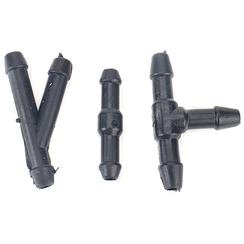 조정 가능한 이중 구멍 앞 유리 와셔 노즐 세트 혼다 76810-S10-A02 용 6 Pcs 커넥터가있는 2 미터 유체 호스