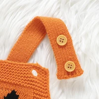 Baby Halloween Clothes Autumn Winter Casual Outwear Newborn Boys Girls Pumpkin Knitted Infant Kids Unisex Onesie Toddler Outfits 3