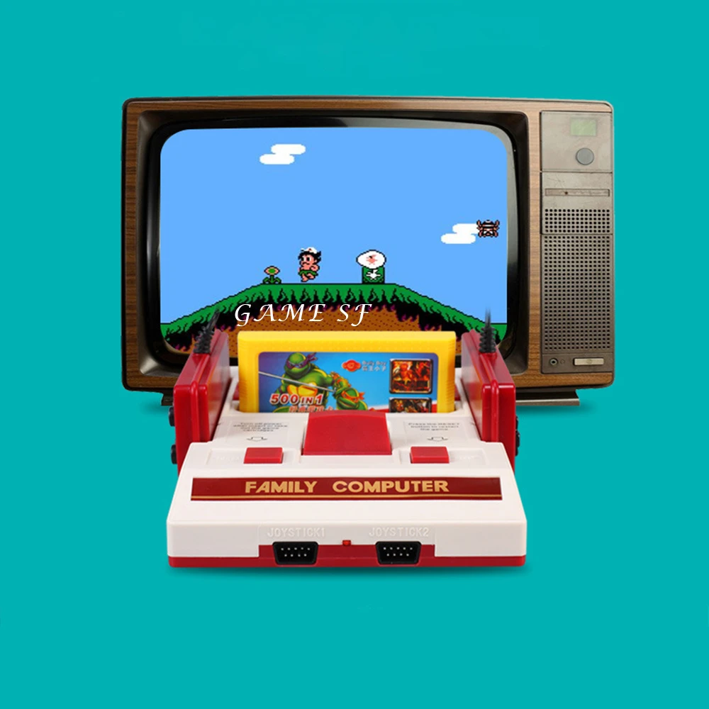 Nostalgic FC TV Home Game Console Retro Red and White Machine 8-Bit Card Game Console 500+132 Games Free Shipping